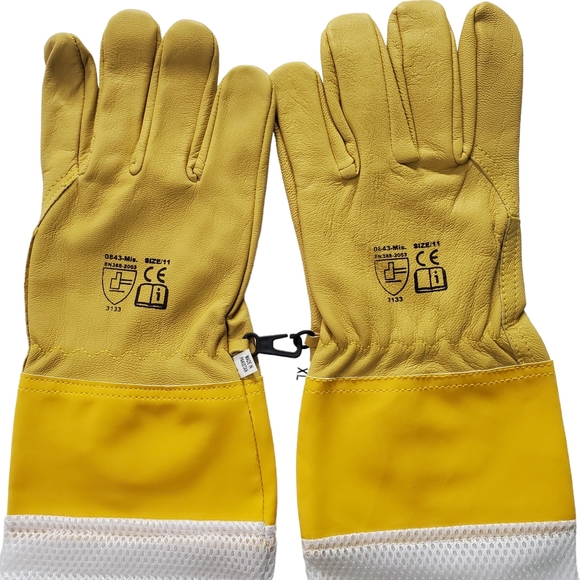 NEW Ventilated Gloves Professional Beekeeping Leather/ Long/Durable Size XL - Picture 8 of 9